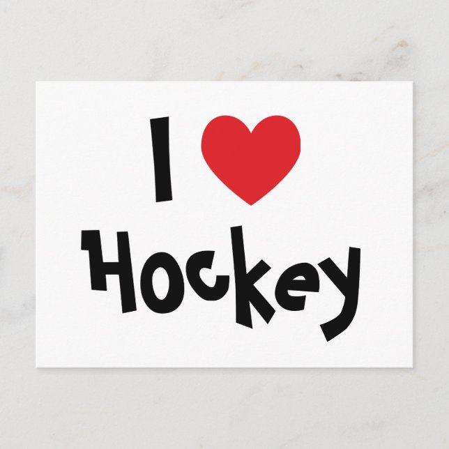 I Liebe Hockey Postkarte (Vorderseite)