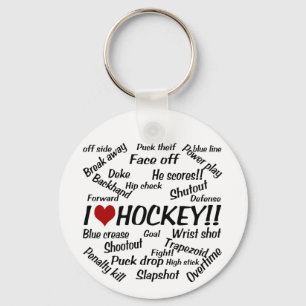 I Liebe-Hockey Schlüsselanhänger