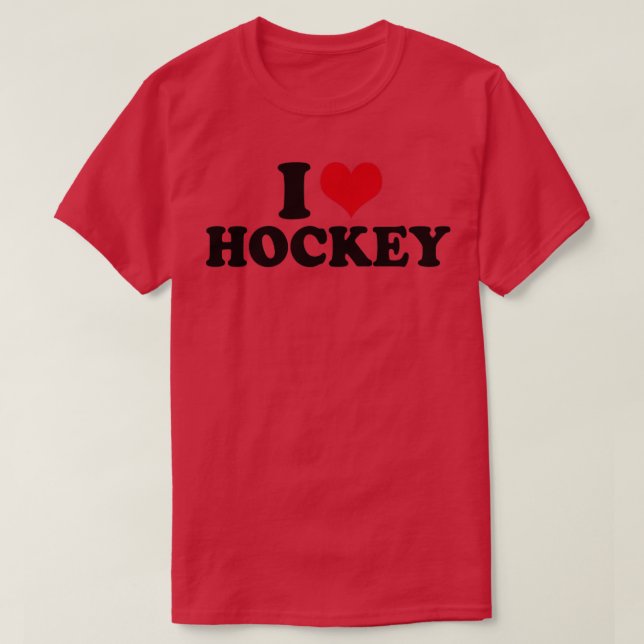 I Liebe Hockey T-Shirt (Design vorne)
