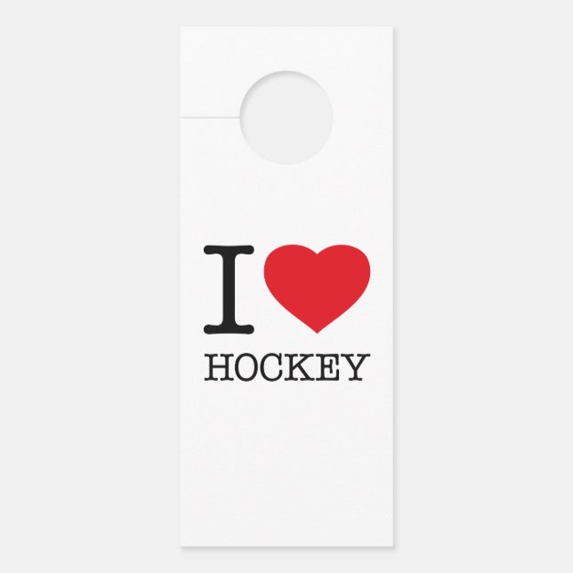 I LIEBE HOCKEY TÜRANHÄNGER (Vorderseite)