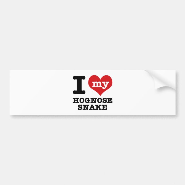 I Liebe Hognose Schlange Autoaufkleber (Vorne)