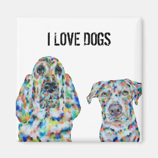 I Liebe Hogs Art Magnet