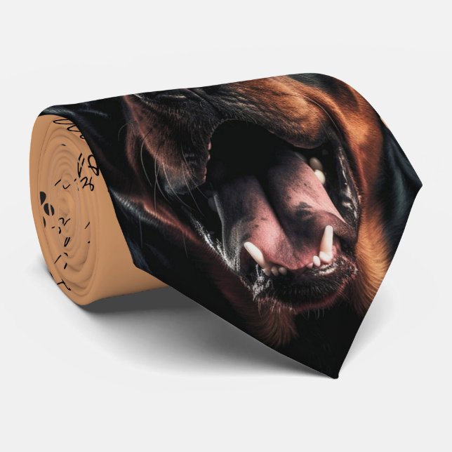 I Liebe Hogs Rottweiler Neck Tie Krawatte (Gerollt)