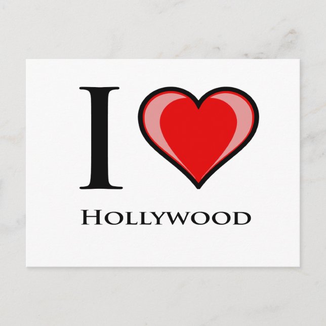 I Liebe Hollywood Postkarte (Vorderseite)