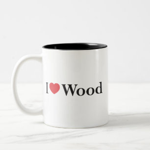 I Liebe-Holz-Tasse Zweifarbige Tasse