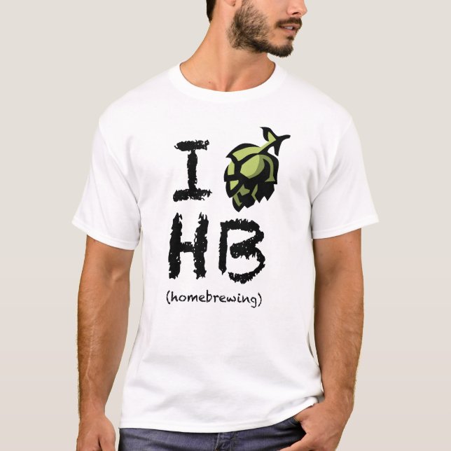 I Liebe Homebrewing T-Shirt (Vorderseite)