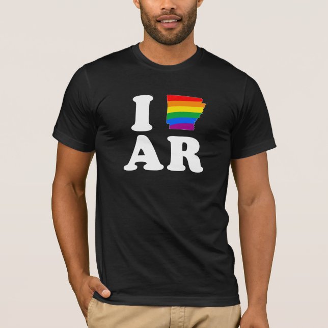 I LIEBE-HOMOSEXUELLES ARKANSAS -- WEISS - .png T-Shirt (Vorderseite)