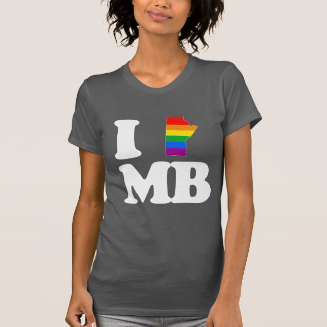 I LIEBE HOMOSEXUELLES MANITOBA - WEISS - .PNG T-Shirt (Vorderseite)