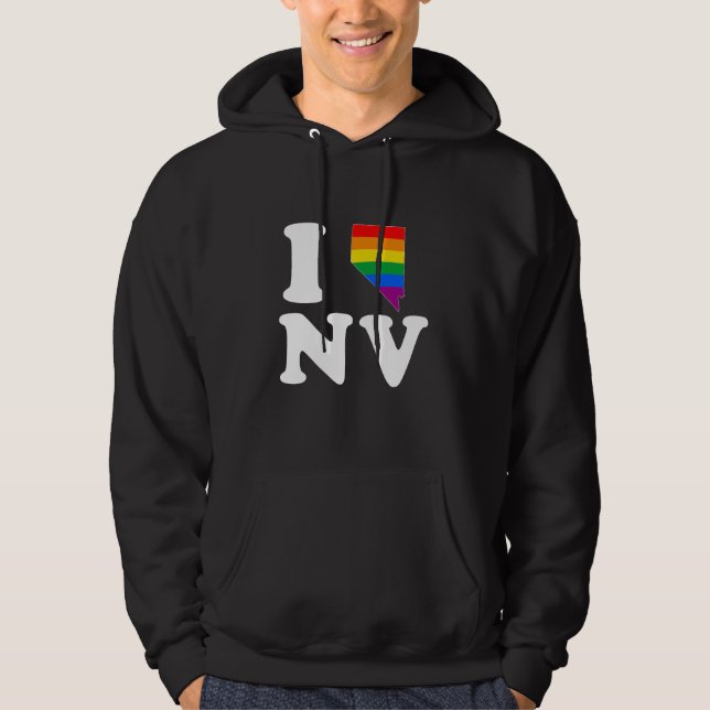 I LIEBE HOMOSEXUELLES NEVADA - WEISS - .PNG HOODIE (Vorderseite)