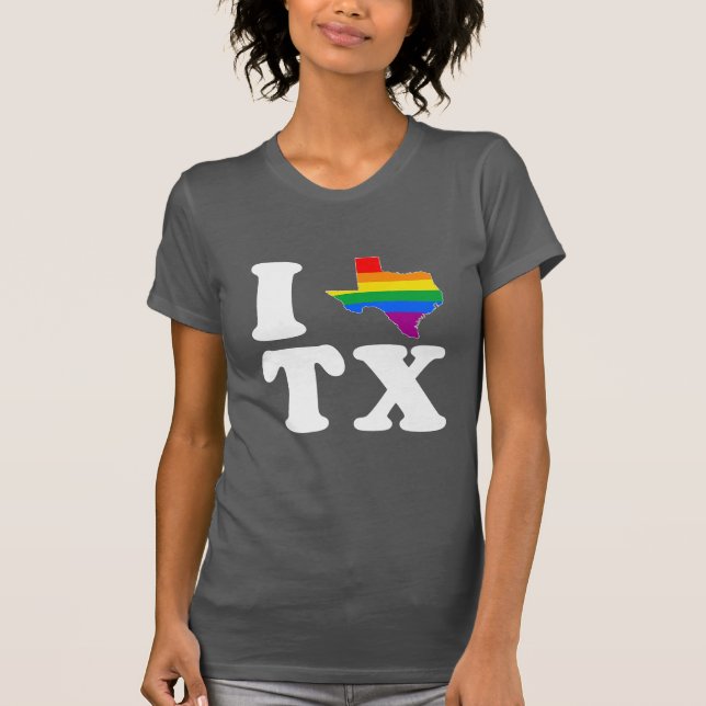 I LIEBE-HOMOSEXUELLES TEXAS -- WEISS - .png T-Shirt (Vorderseite)