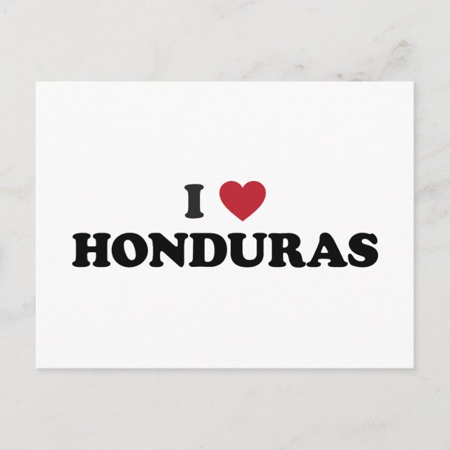 I Liebe Honduras Postkarte (Vorderseite)