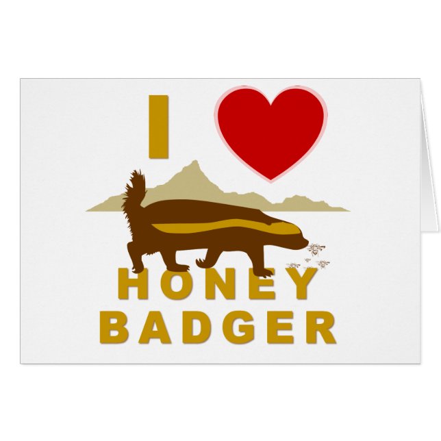 I LIEBE HONEY BADGER (Vorderseite (Horizontal))