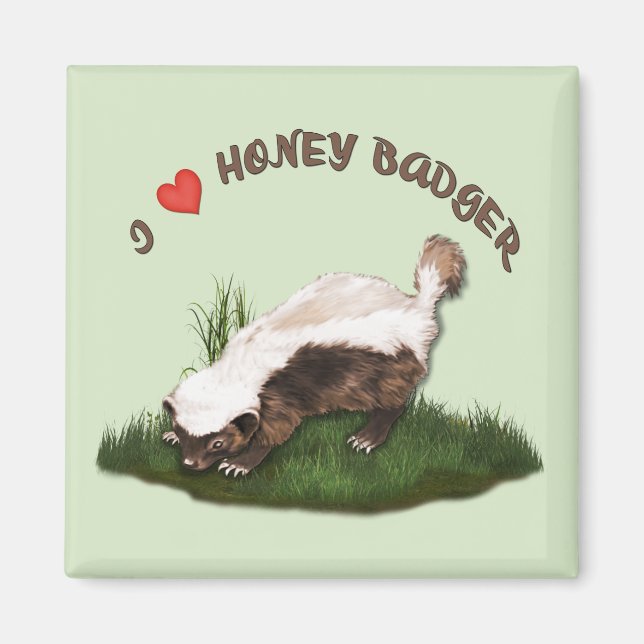 I Liebe Honey Badger Magnet (Vorne)