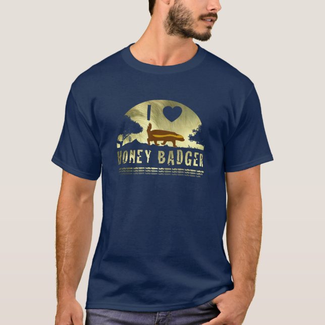 I Liebe Honey Badger T-Shirt (Vorderseite)