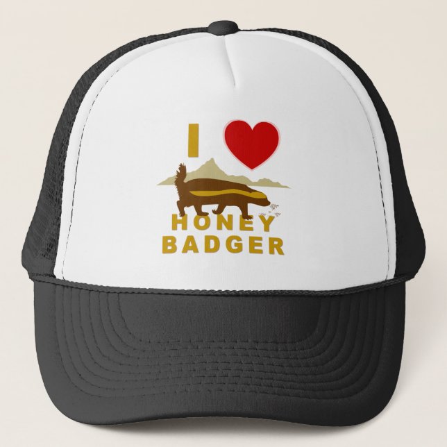 I LIEBE HONEY BADGER TRUCKERKAPPE (Vorderseite)