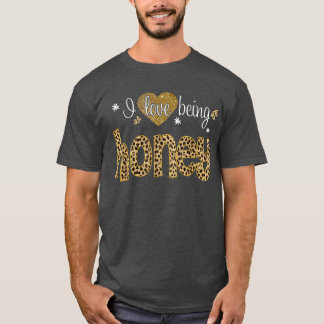 I Liebe Honey Leopard karierte Weihnachtsgeschenk T-Shirt