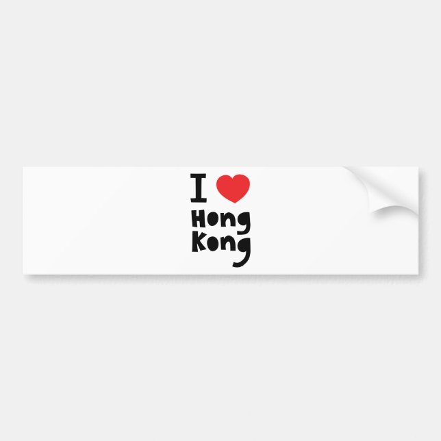 I Liebe Hong Kong Autoaufkleber (Vorne)