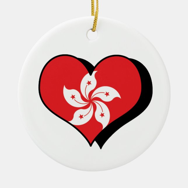 I Liebe Hongkong Keramikornament (Vorne)