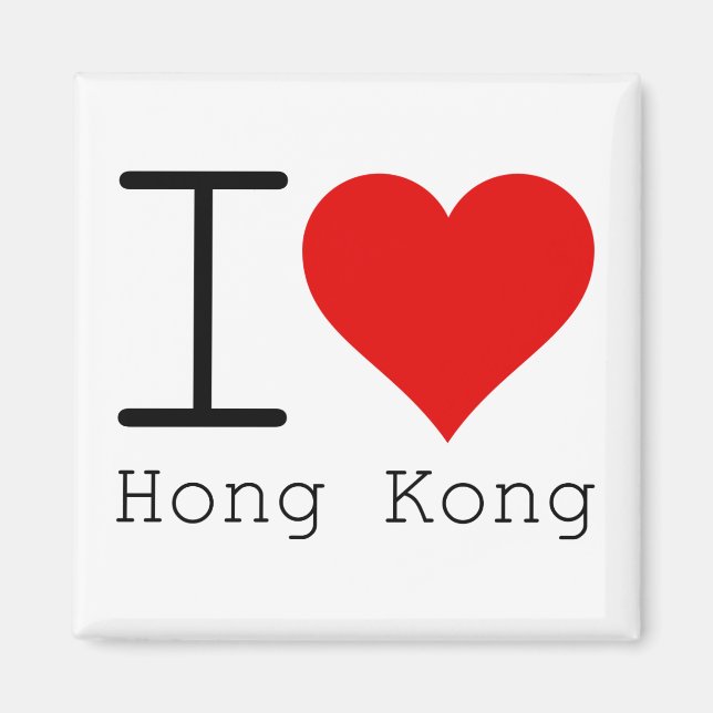 I Liebe Hongkong Magnet (Vorne)