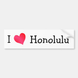 I Liebe Honolulu Autoaufkleber