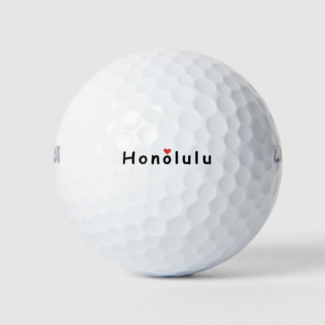 I Liebe Honolulu Golfball (Vorderseite)