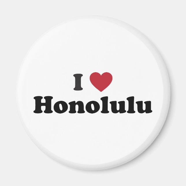 I Liebe Honolulu Hawaii Magnet (Vorne)