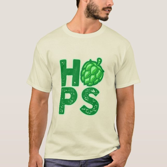 I Liebe Hopfen in Handbäumen T-Shirt (Vorderseite)