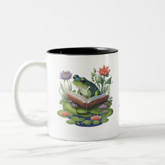 I Liebe Hoppy Endings Book Lovers Frog Zweifarbige Tasse