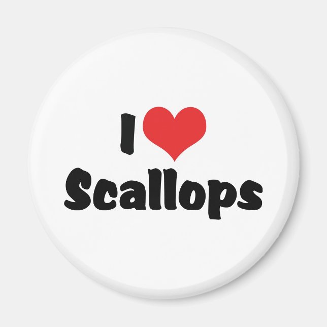 I Liebe Hörscallops Magnet (Vorne)