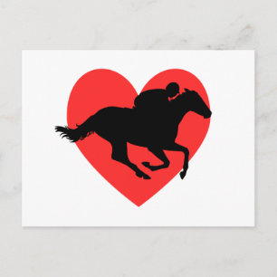 I Liebe Horseracing Postkarte