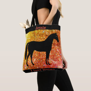 I Liebe Horses Sparkle Tote Tasche