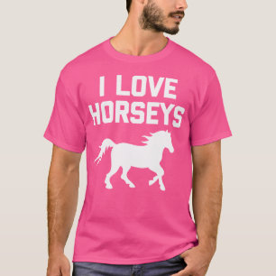 I Liebe Horseys Reiten Niedliches Pferd T-Shirt