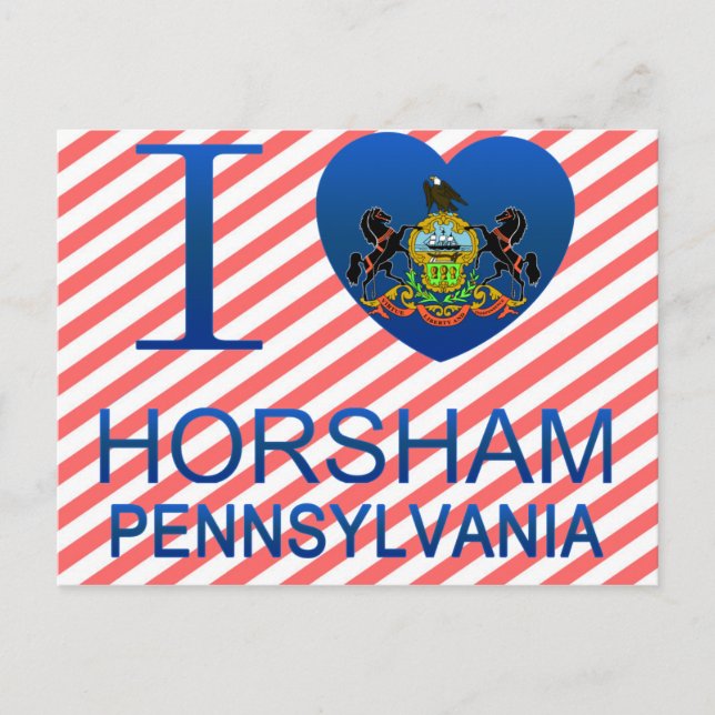 I Liebe Horsham, PA Postkarte (Vorderseite)