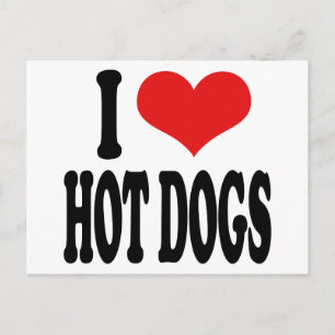 I Liebe Hot Dogs Postkarte
