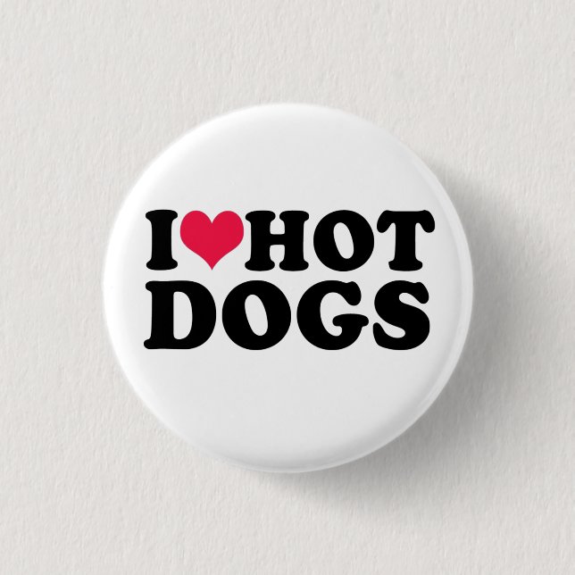I Liebe Hot Dogs Sweatshirt Button (Vorderseite)