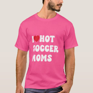 i Liebe Hot Football Moms Lustige Sprüche American T-Shirt