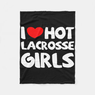 I Liebe Hot Lacrosse Girls Funny Heart Sport Fleecedecke