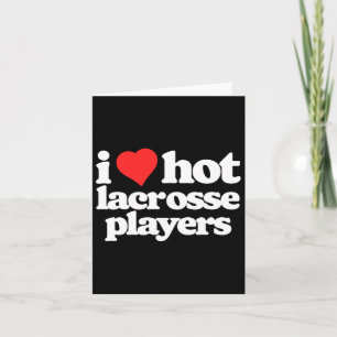 I Liebe Hot Lacrosse Lax Spieler Funny 80er Vintag Karte
