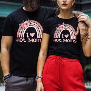 I Liebe Hot Mamas Geschenk für die Mama I Herz Hot T-Shirt