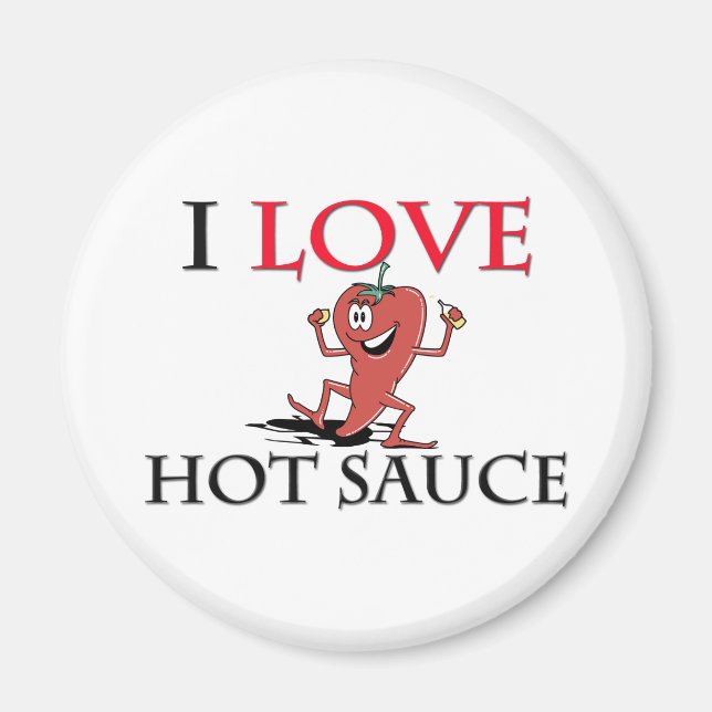I Liebe Hot Sauce Magnet (Vorne)