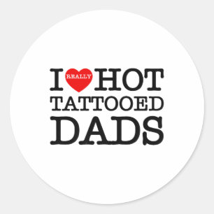 I Liebe Hot Tattoos Vater Herzlich Willkommen am T Runder Aufkleber