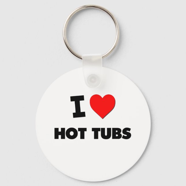I Liebe Hot Tubs Schlüsselanhänger (Vorderseite)
