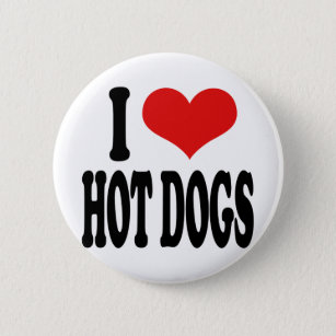 I Liebe-Hotdogs Button