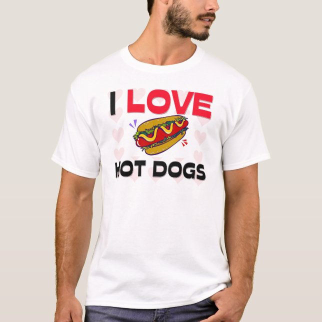 I Liebe-Hotdogs T-Shirt (Vorderseite)