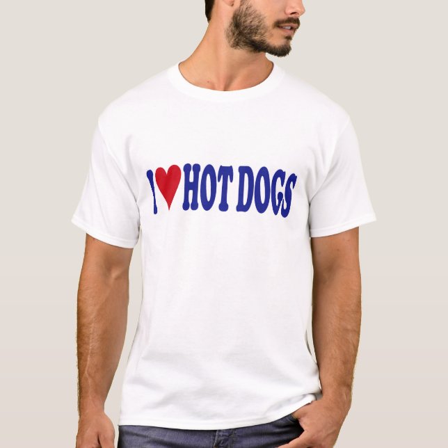 I Liebe-Hotdogs T-Shirt (Vorderseite)