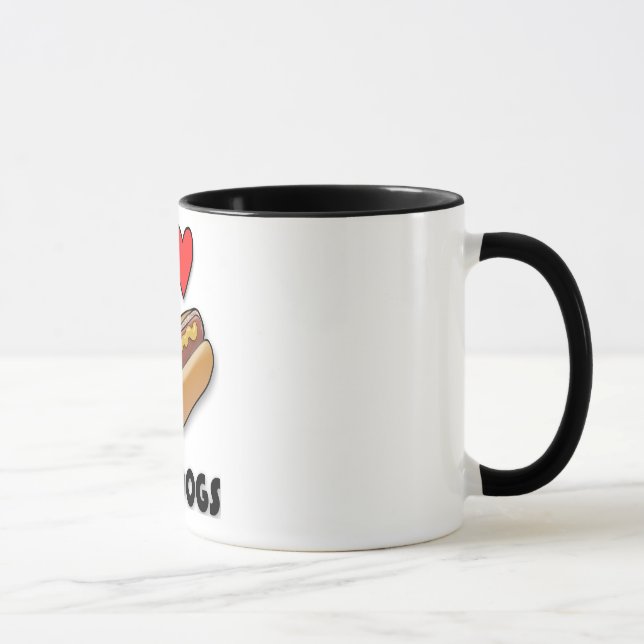 I Liebe-Hotdogs Tasse (Rechts)