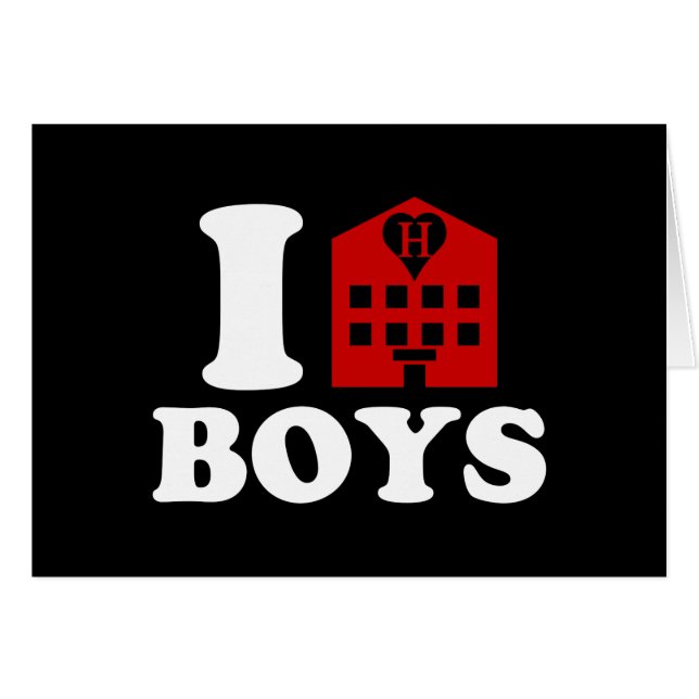 I Liebe Hotel Boys Card (Vorderseite (Horizontal))