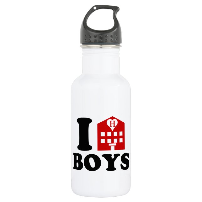 I Liebe Hotel Boys Edelstahlflasche (Vorderseite)