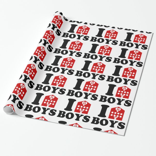 I Liebe Hotel Boys Geschenkpapier (Ungerollt)