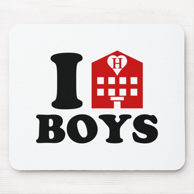 I Liebe Hotel Boys Mousepad (Vorne)